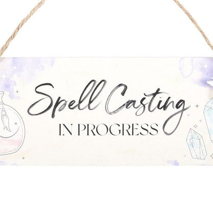 Spell Casting in Progress Hanging Sign