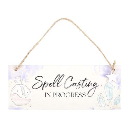 Spell Casting in Progress Hanging Sign