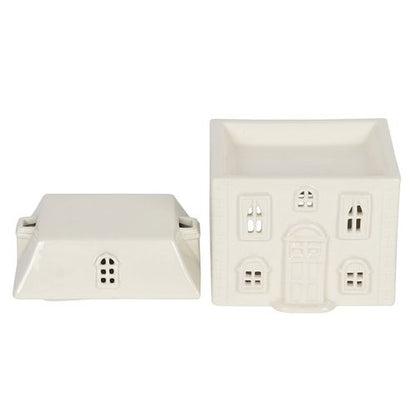 White Ceramic House Oil Burner