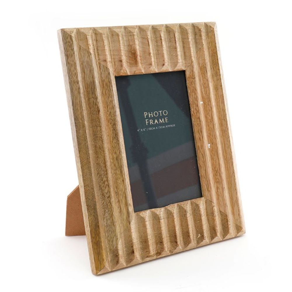 Ribbed Wooden Photo Frame 4X6