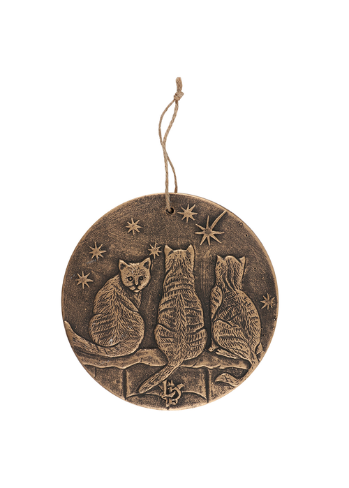 Bronze Wish Upon A Star Terracotta Plaque by Lisa Parker