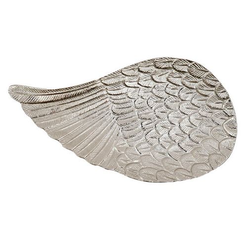 Silver Aluminium Angel Wing Trinket Dish