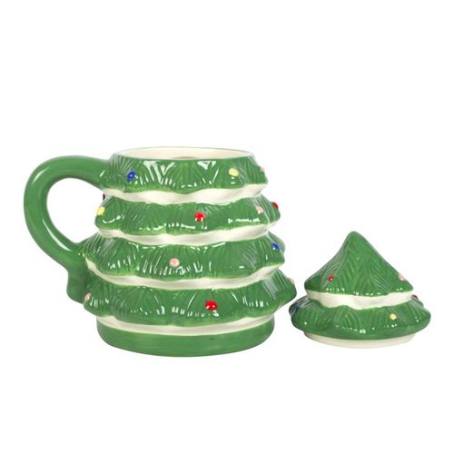 Green Christmas Tree Shaped Mug