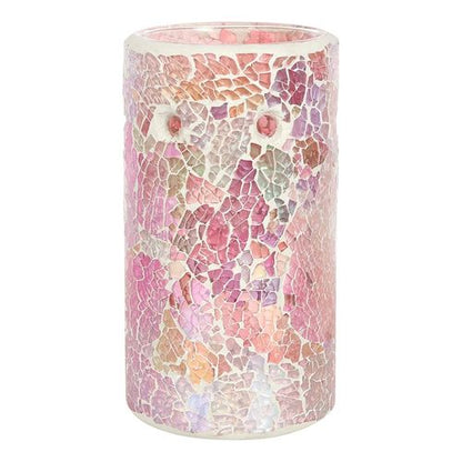 Pillar Pink Iridescent Crackle Oil Burner