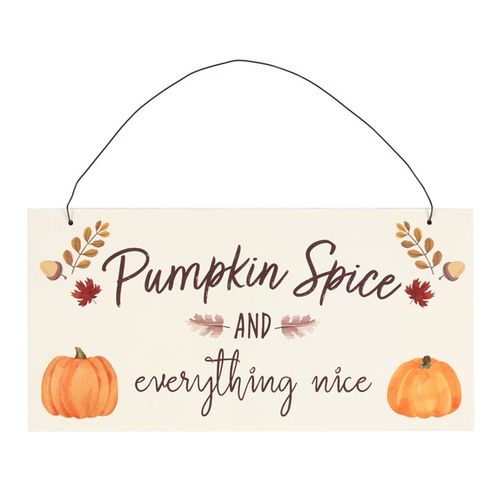 Pumpkin Spice Wooden Hanging Sign