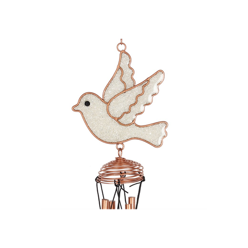 Flying White Dove Windchime