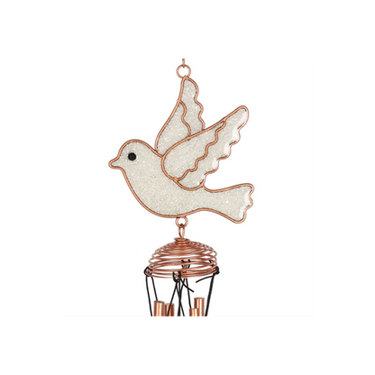 Flying White Dove Windchime