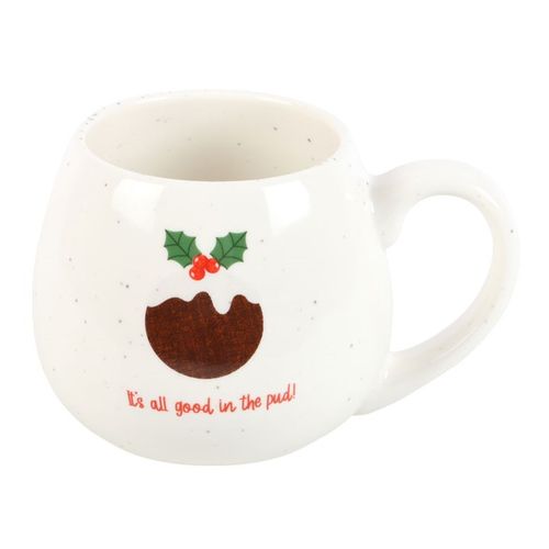 All Good in the Pud Rounded Christmas Mug