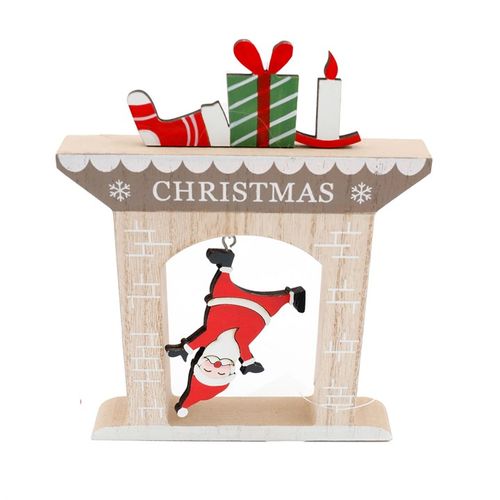 Wooden Falling Santa Christmas Decoration (17 cm)