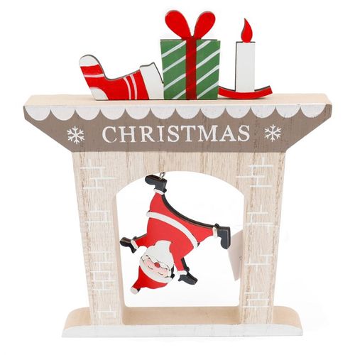 Wooden Falling Santa Christmas Decoration (22 cm)