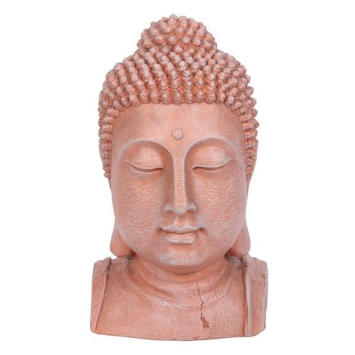 Terracotta Effect Buddha Head Ornament