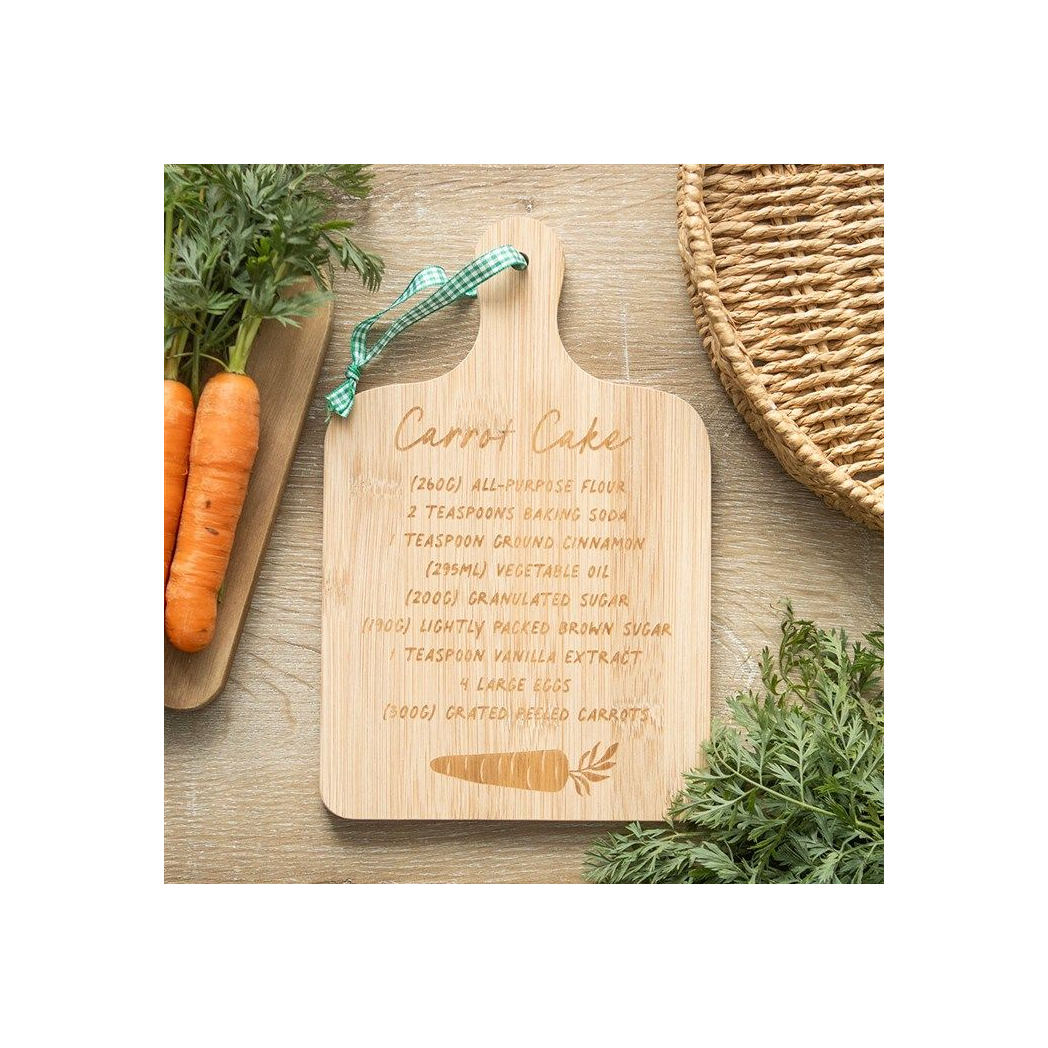 Carrot Cake Recipe Bamboo Serving Board