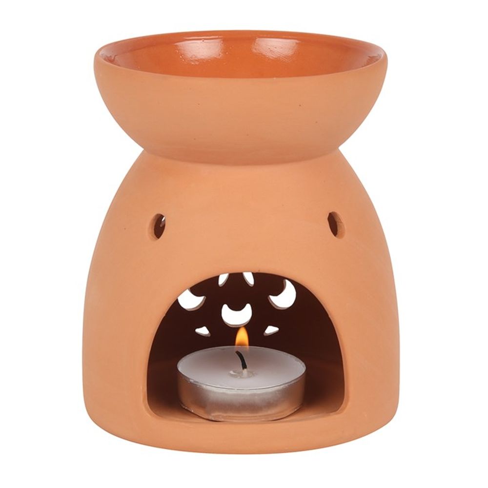 Floral Cutout Terracotta Effect Oil Burner