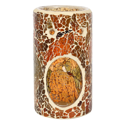 Pillar Brown Crackle Oil Burner