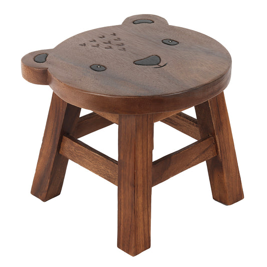 Wooden Bear Stool