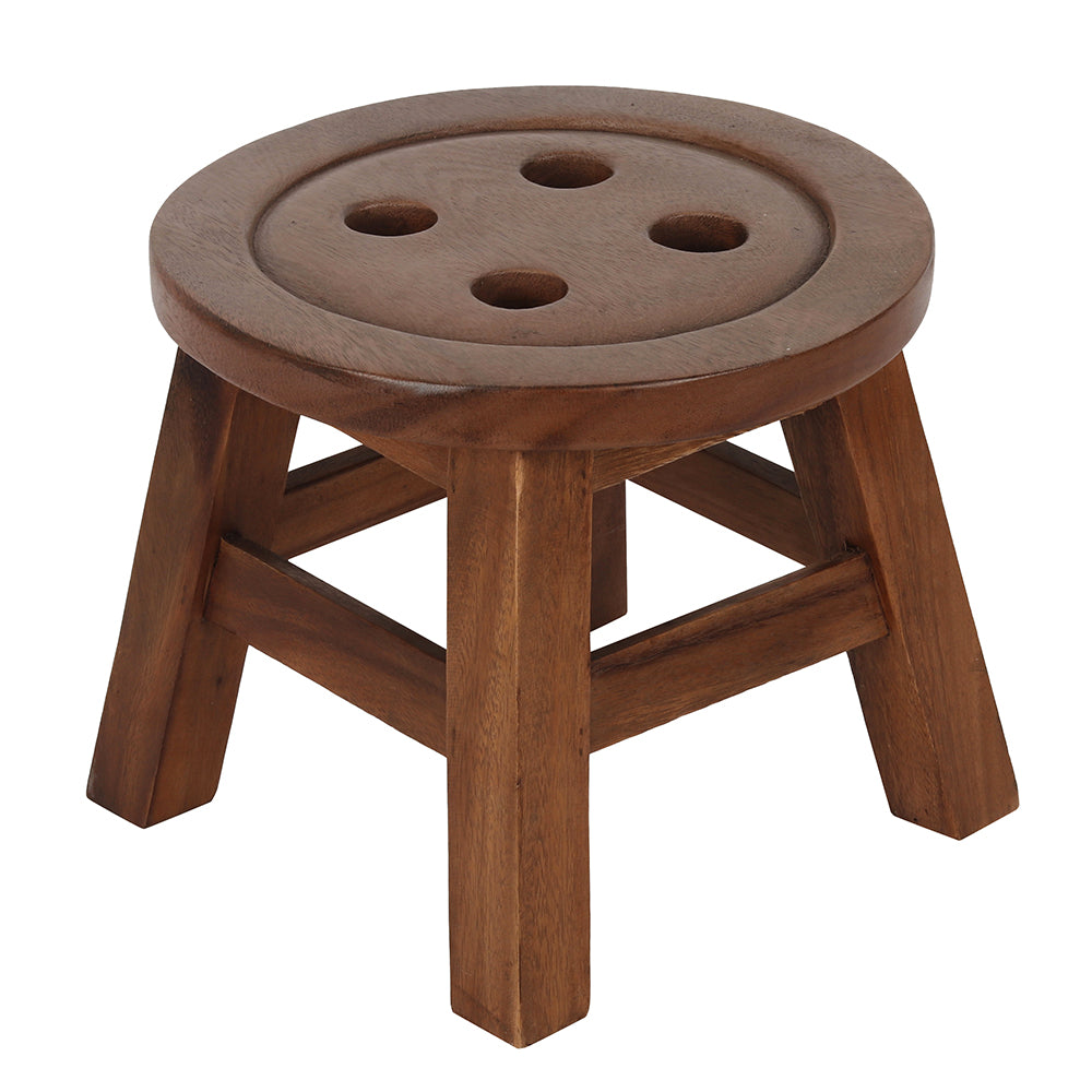 Wooden Button Stool