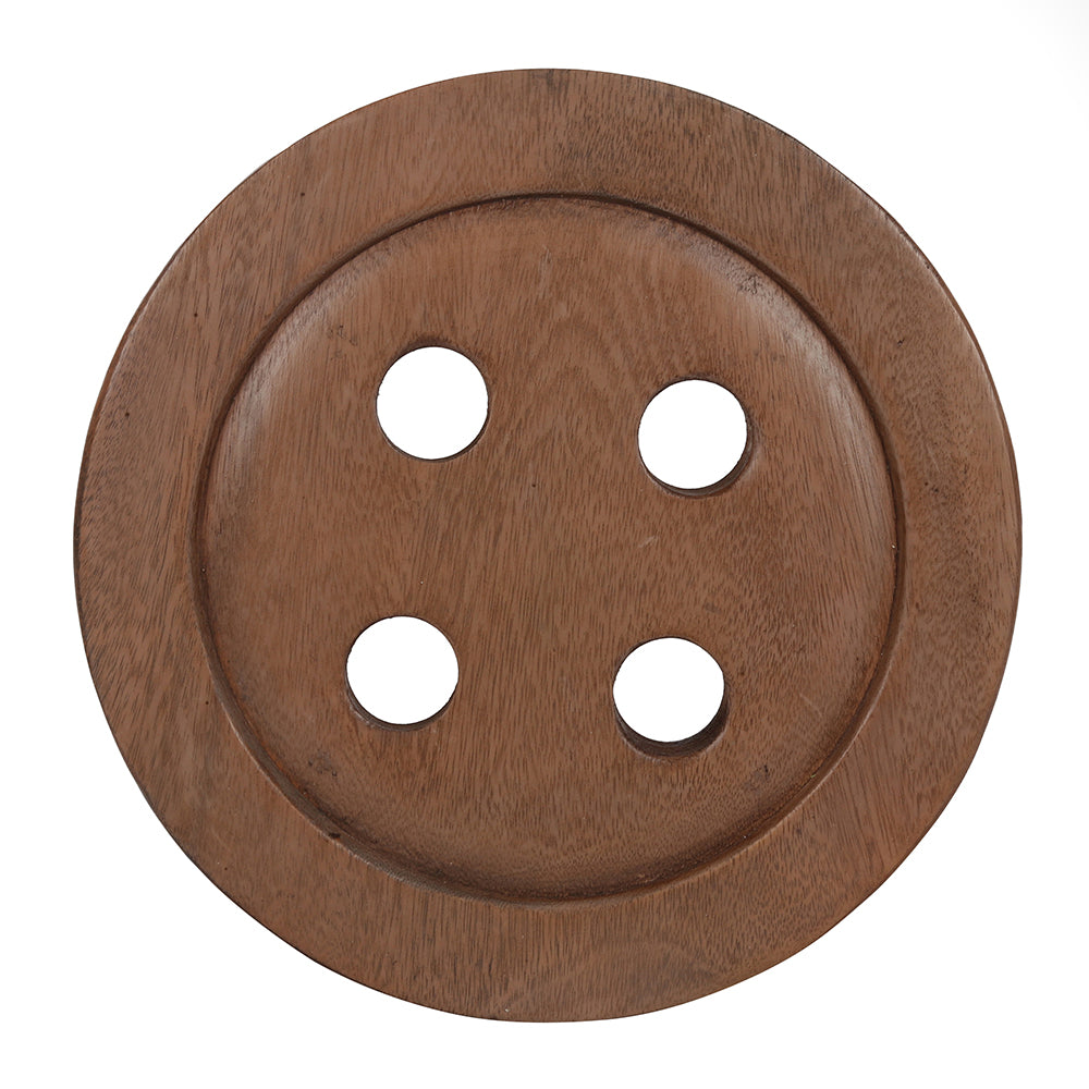 Wooden Button Stool