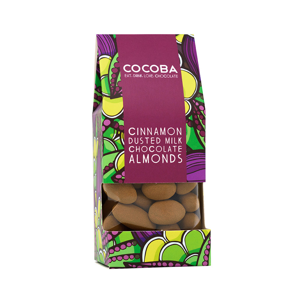 Cocoba Cinnamon Dusted Milk Chocolate Almonds (175g) - Nothing But Gifts