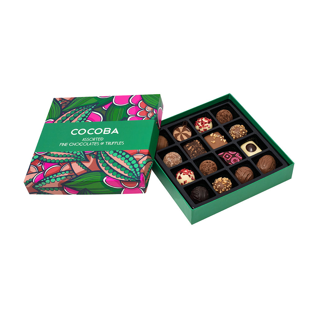 Cocoba 16 Assorted Fine Chocolates & Truffles Gift Box (220g) - Nothing But Gifts