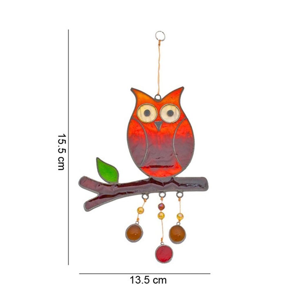 Owl On A Branch Suncatcher